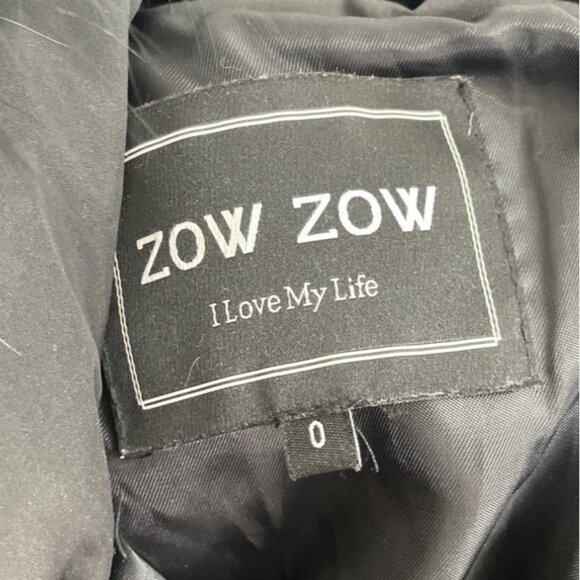 Zow Zow Womens Black Puffer Jacket With Faux Fur Trim Hood Size 0 - Picture 8 of 10
